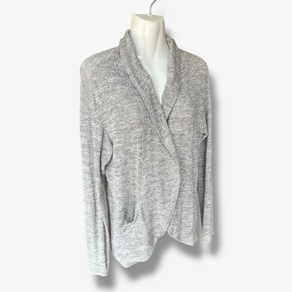 Heather Gray Oatmeal Women's Open Cardigan size medium light weight